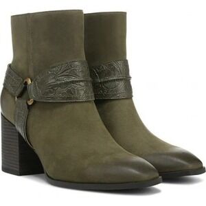 VIONIC CARNELIA WESTERN LEATHER BOOTIE WOMENS Olive/ SIZE 6.5US/36.5EU($180)